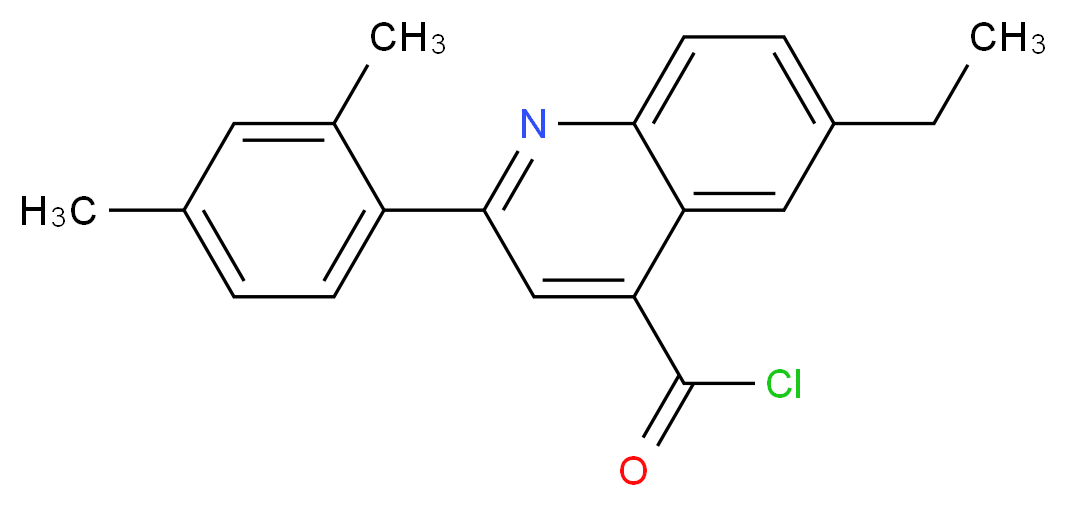 2-(2,4-Dimethylphenyl)-6-ethylquinoline-4-carbonyl chloride_Molecular_structure_CAS_)