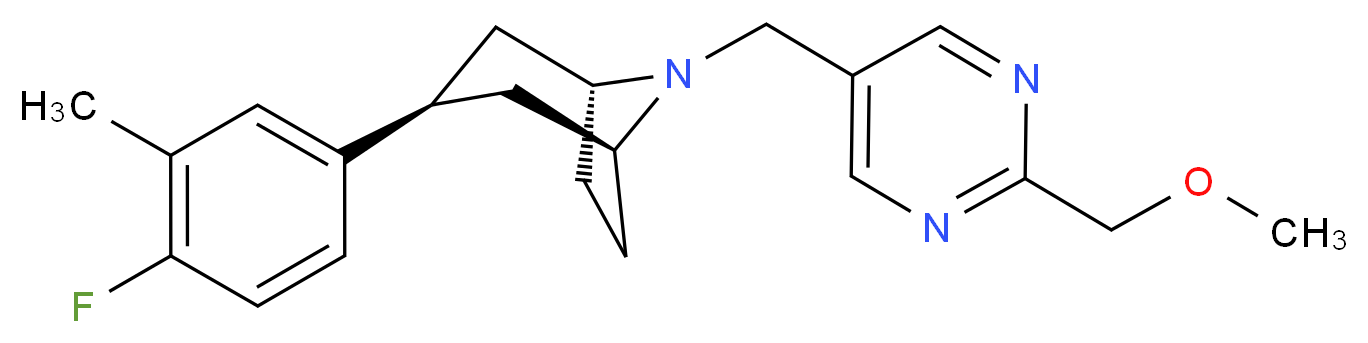 (3-endo)-3-(4-fluoro-3-methylphenyl)-8-{[2-(methoxymethyl)-5-pyrimidinyl]methyl}-8-azabicyclo[3.2.1]octane_Molecular_structure_CAS_)