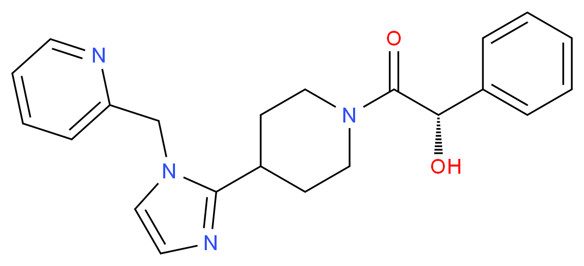 (1S)-2-oxo-1-phenyl-2-{4-[1-(pyridin-2-ylmethyl)-1H-imidazol-2-yl]piperidin-1-yl}ethanol_Molecular_structure_CAS_)