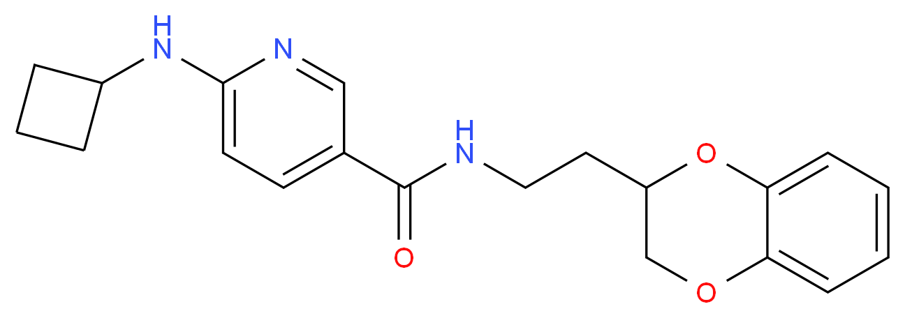 6-(cyclobutylamino)-N-[2-(2,3-dihydro-1,4-benzodioxin-2-yl)ethyl]nicotinamide_Molecular_structure_CAS_)