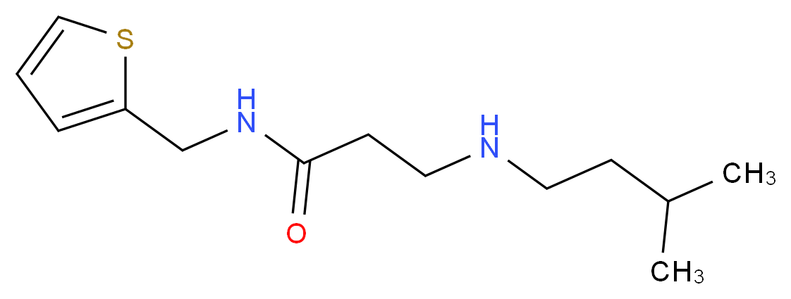 3-[(3-methylbutyl)amino]-N-(2-thienylmethyl)propanamide_Molecular_structure_CAS_)
