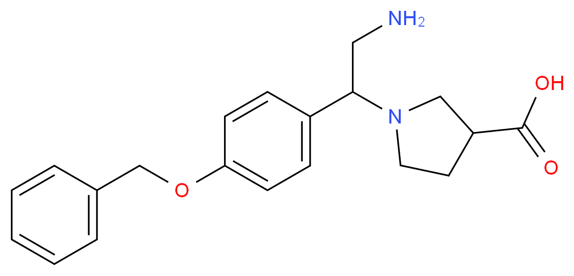 1-[2-AMINO-1-(4-BENZYLOXY-PHENYL)-ETHYL]-PYRROLIDINE-3-CARBOXYLIC ACID_Molecular_structure_CAS_886363-97-9)