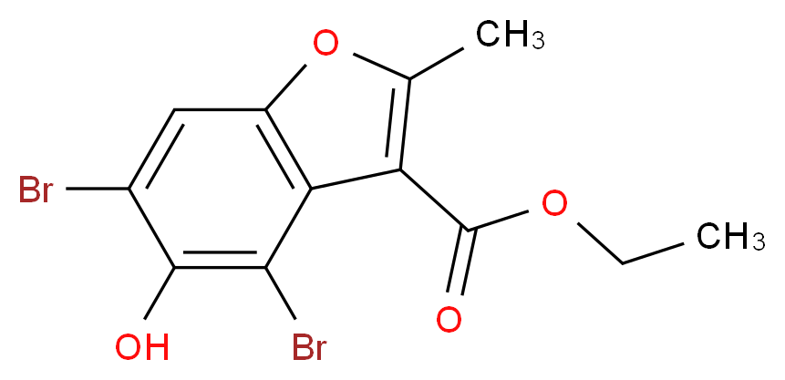 Ethyl 4,6-dibromo-5-hydroxy-2-methyl-1-benzofuran-3-carboxylate_Molecular_structure_CAS_7287-42-5)