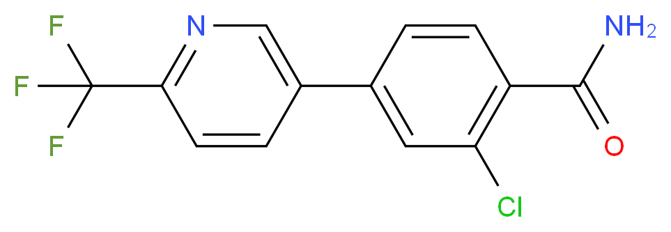 2-chloro-4-[6-(trifluoromethyl)pyridin-3-yl]benzamide_Molecular_structure_CAS_)