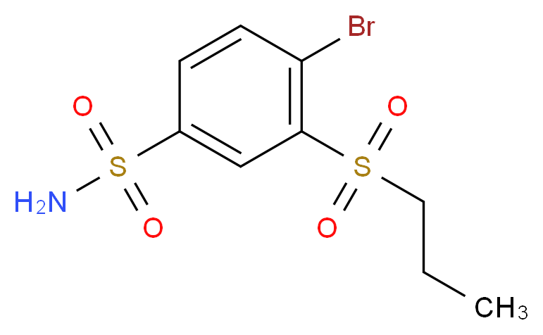 4-bromo-3-(propane-1-sulfonyl)benzene-1-sulfonamide_Molecular_structure_CAS_)
