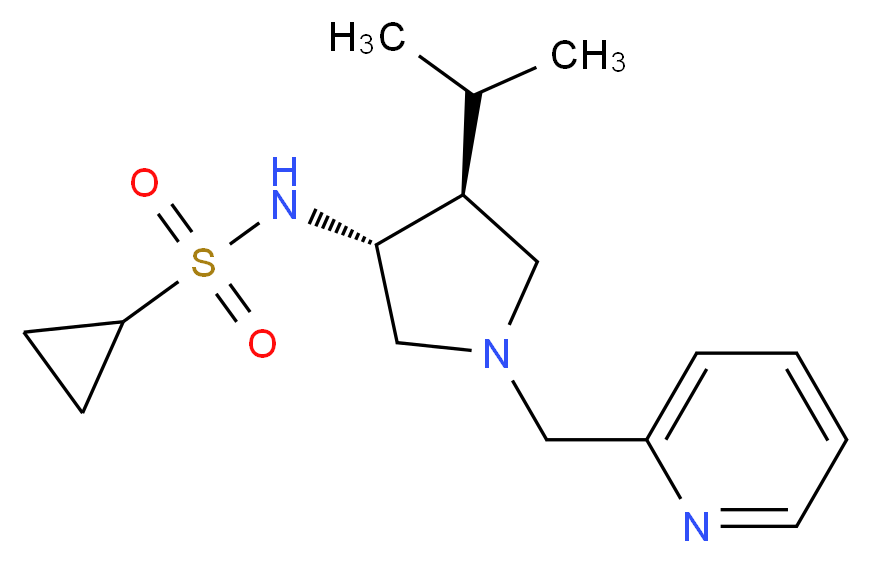 N-[(3R*,4S*)-4-isopropyl-1-(2-pyridinylmethyl)-3-pyrrolidinyl]cyclopropanesulfonamide_Molecular_structure_CAS_)