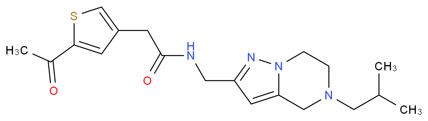 2-(5-acetyl-3-thienyl)-N-[(5-isobutyl-4,5,6,7-tetrahydropyrazolo[1,5-a]pyrazin-2-yl)methyl]acetamide_Molecular_structure_CAS_)