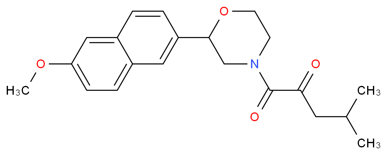 1-[2-(6-methoxy-2-naphthyl)morpholin-4-yl]-4-methyl-1-oxopentan-2-one_Molecular_structure_CAS_)
