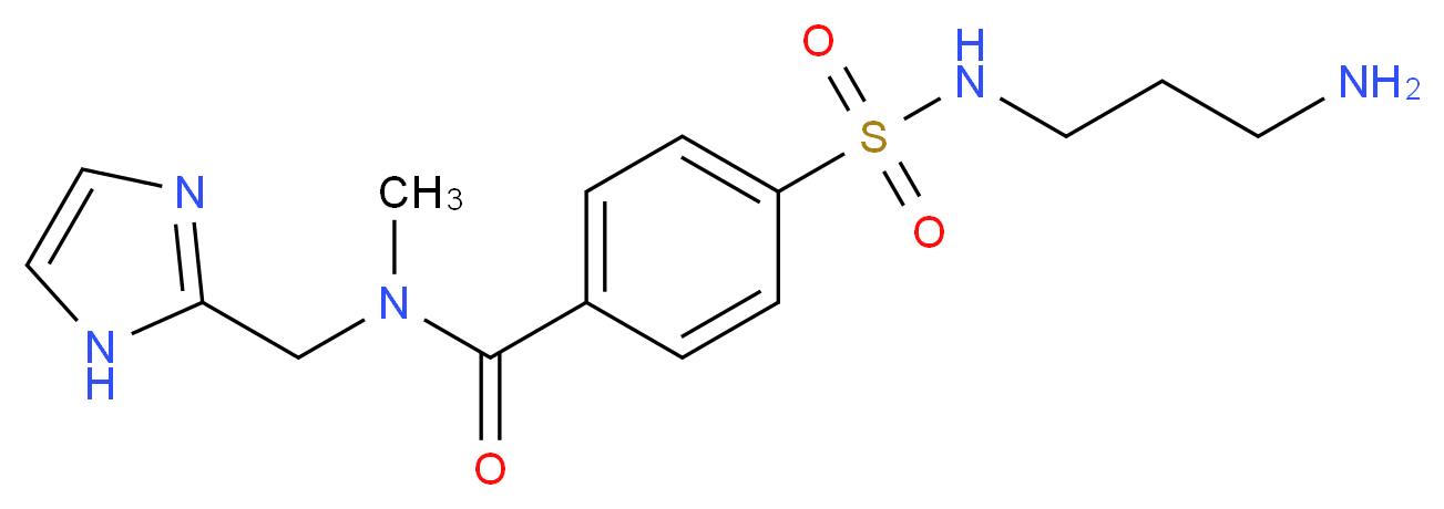4-{[(3-aminopropyl)amino]sulfonyl}-N-(1H-imidazol-2-ylmethyl)-N-methylbenzamide_Molecular_structure_CAS_)