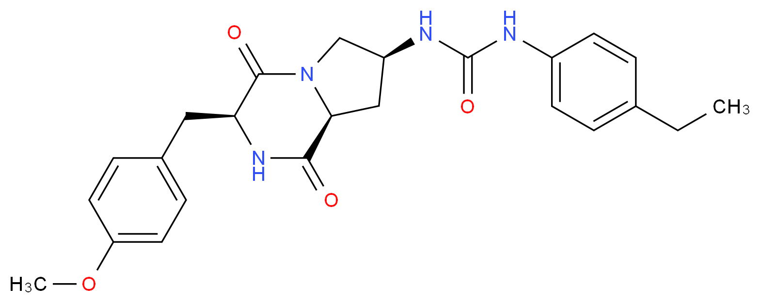 N-(4-ethylphenyl)-N'-[(3S,7S,8aS)-3-(4-methoxybenzyl)-1,4-dioxooctahydropyrrolo[1,2-a]pyrazin-7-yl]urea_Molecular_structure_CAS_)