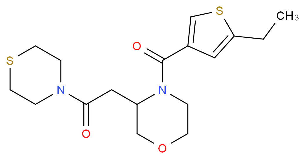 4-[(5-ethyl-3-thienyl)carbonyl]-3-[2-oxo-2-(4-thiomorpholinyl)ethyl]morpholine_Molecular_structure_CAS_)
