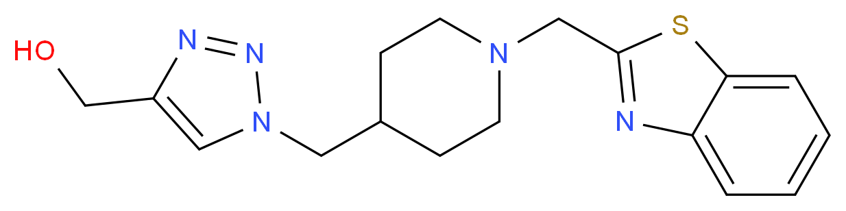 (1-{[1-(1,3-benzothiazol-2-ylmethyl)-4-piperidinyl]methyl}-1H-1,2,3-triazol-4-yl)methanol_Molecular_structure_CAS_)