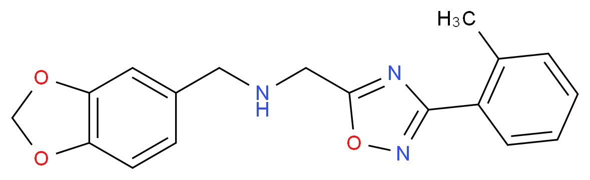 (1,3-benzodioxol-5-ylmethyl){[3-(2-methylphenyl)-1,2,4-oxadiazol-5-yl]methyl}amine_Molecular_structure_CAS_)