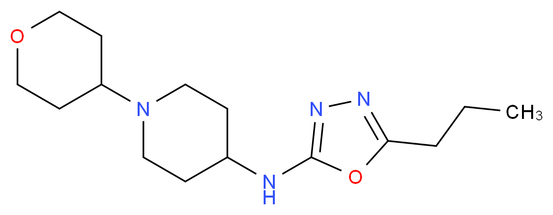 N-(5-propyl-1,3,4-oxadiazol-2-yl)-1-(tetrahydro-2H-pyran-4-yl)piperidin-4-amine_Molecular_structure_CAS_)