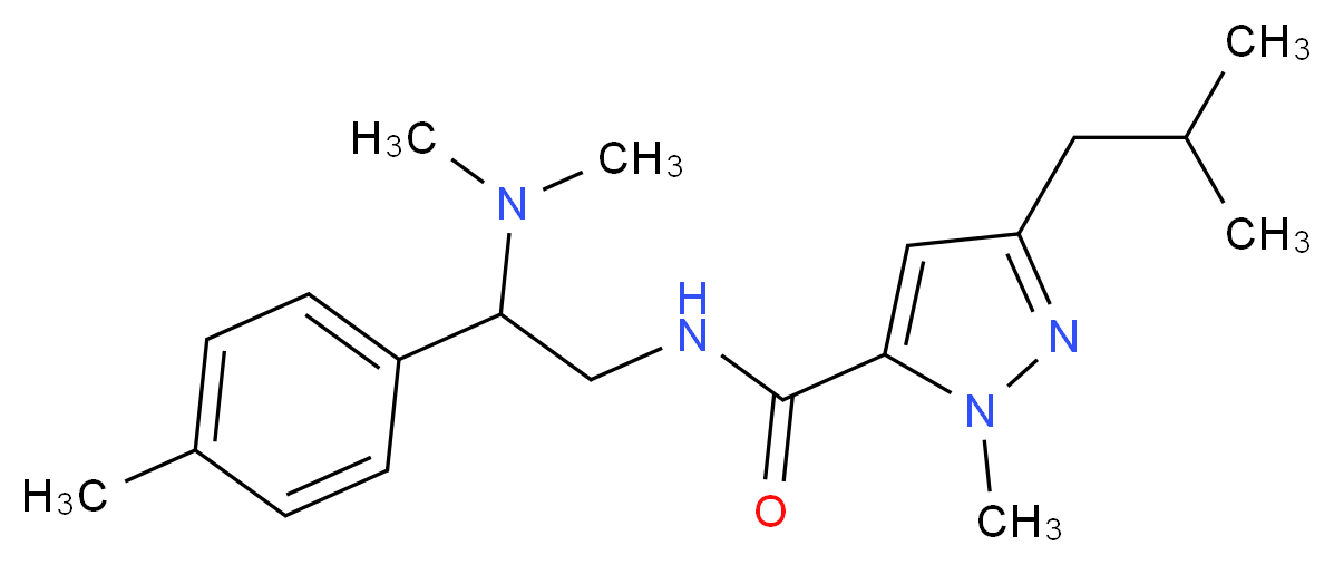 N-[2-(dimethylamino)-2-(4-methylphenyl)ethyl]-3-isobutyl-1-methyl-1H-pyrazole-5-carboxamide_Molecular_structure_CAS_)