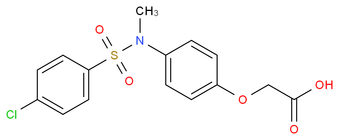 {4-[(4-Chloro-benzenesulfonyl)-methyl-amino]-phenoxy}-acetic acid_Molecular_structure_CAS_)