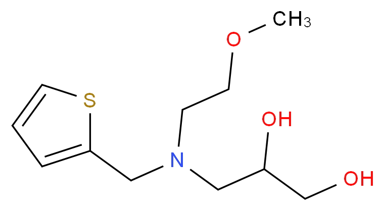 3-[(2-methoxyethyl)(2-thienylmethyl)amino]propane-1,2-diol_Molecular_structure_CAS_)