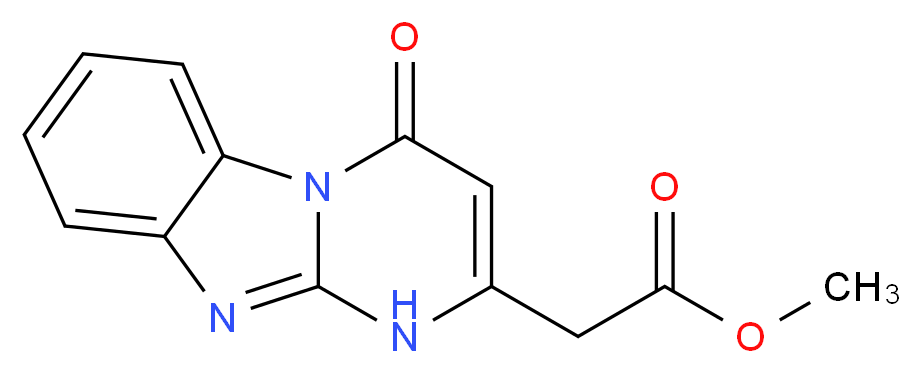 Methyl (4-oxo-1,4-dihydropyrimido-[1,2-a]benzimidazol-2-yl)acetate_Molecular_structure_CAS_)