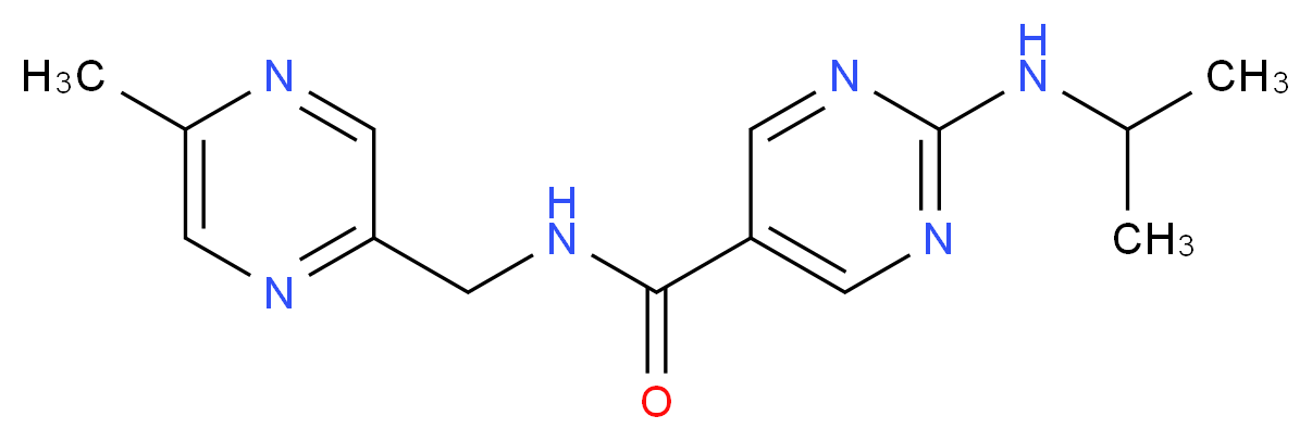 2-(isopropylamino)-N-[(5-methylpyrazin-2-yl)methyl]pyrimidine-5-carboxamide_Molecular_structure_CAS_)
