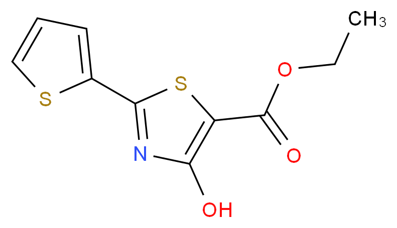 Ethyl 4-hydroxy-2-(thien-2-yl)-1,3-thiazole-5-carboxylate_Molecular_structure_CAS_)