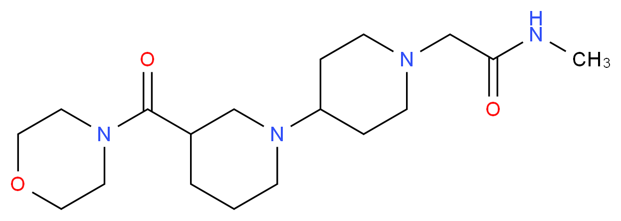 N-methyl-2-[3-(morpholin-4-ylcarbonyl)-1,4'-bipiperidin-1'-yl]acetamide_Molecular_structure_CAS_)