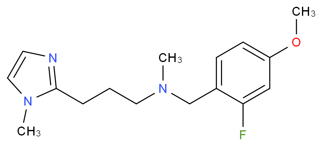 (2-fluoro-4-methoxybenzyl)methyl[3-(1-methyl-1H-imidazol-2-yl)propyl]amine_Molecular_structure_CAS_)