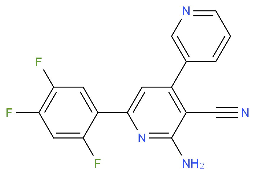 2'-amino-6'-(2,4,5-trifluorophenyl)-3,4'-bipyridine-3'-carbonitrile_Molecular_structure_CAS_)