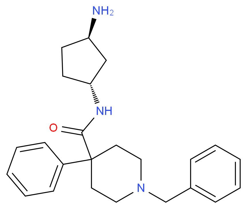 N-[(1R*,3R*)-3-aminocyclopentyl]-1-benzyl-4-phenylpiperidine-4-carboxamide_Molecular_structure_CAS_)
