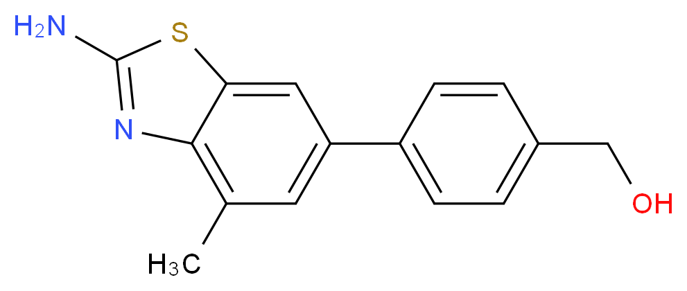 [4-(2-amino-4-methyl-1,3-benzothiazol-6-yl)phenyl]methanol_Molecular_structure_CAS_)
