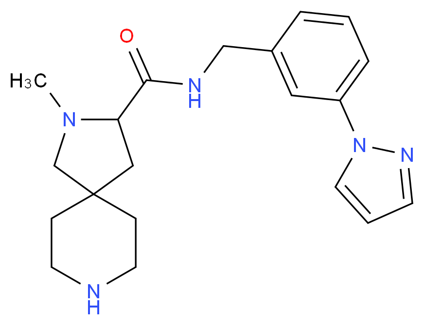 2-methyl-N-[3-(1H-pyrazol-1-yl)benzyl]-2,8-diazaspiro[4.5]decane-3-carboxamide_Molecular_structure_CAS_)