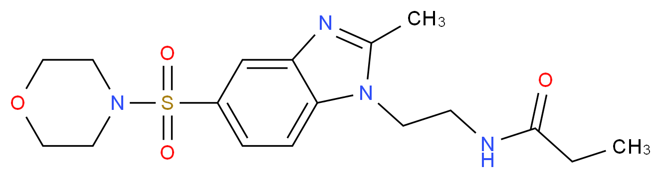 N-{2-[2-methyl-5-(morpholin-4-ylsulfonyl)-1H-benzimidazol-1-yl]ethyl}propanamide_Molecular_structure_CAS_)