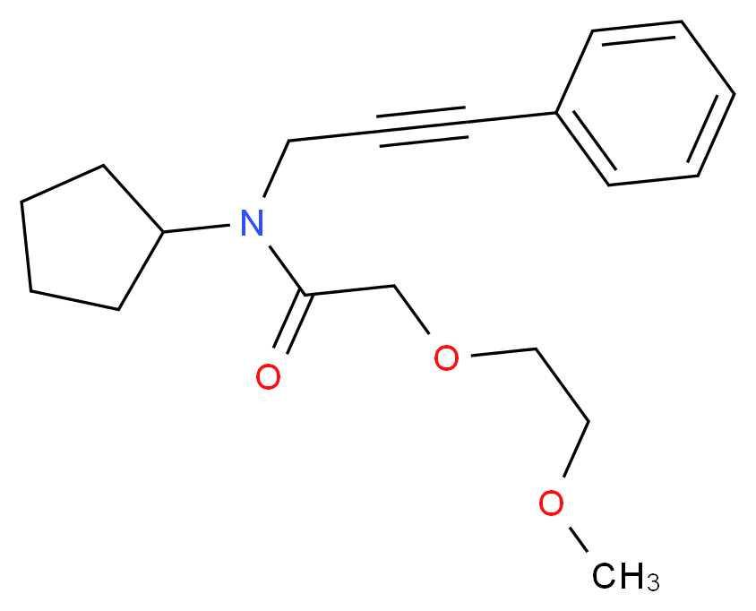 N-cyclopentyl-2-(2-methoxyethoxy)-N-(3-phenylprop-2-yn-1-yl)acetamide_Molecular_structure_CAS_)