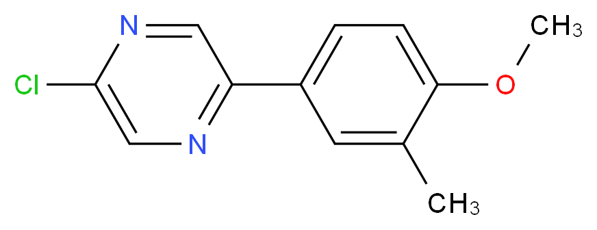 2-chloro-5-(4-methoxy-3-methylphenyl)pyrazine_Molecular_structure_CAS_)