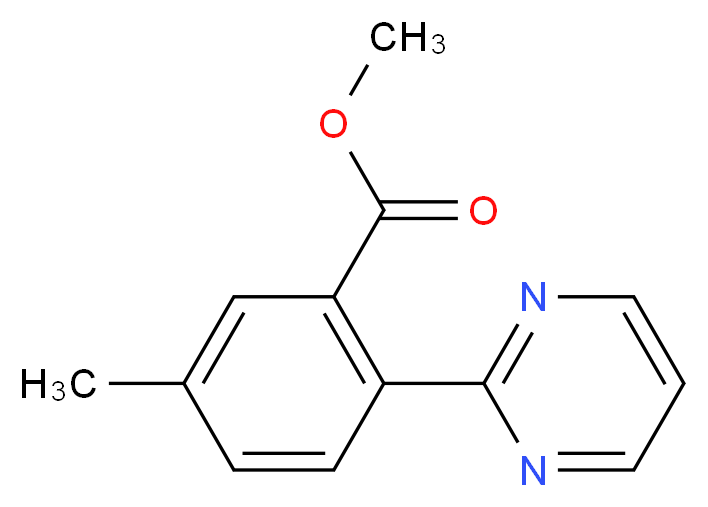 Methyl 5-methyl-2-(pyrimidin-2-yl)benzoate_Molecular_structure_CAS_1088994-20-0)