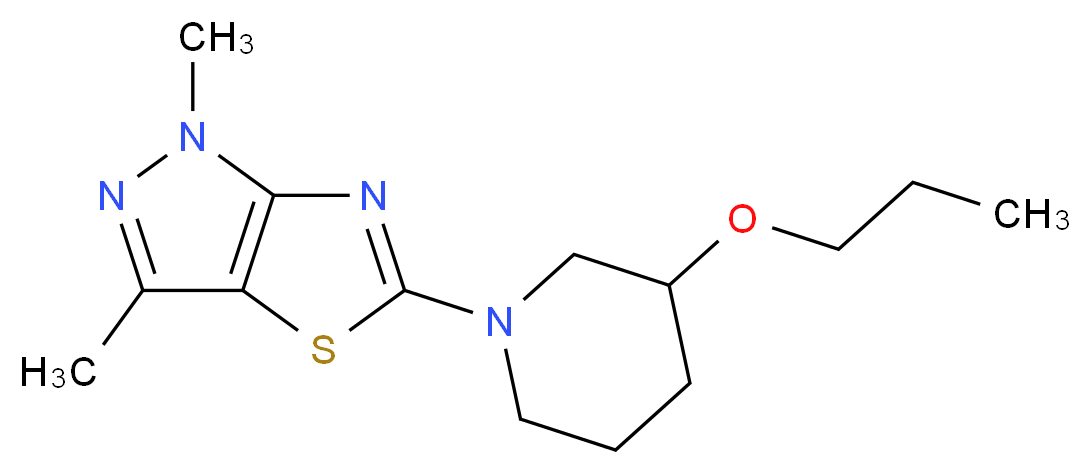 1,3-dimethyl-5-(3-propoxypiperidin-1-yl)-1H-pyrazolo[3,4-d][1,3]thiazole_Molecular_structure_CAS_)