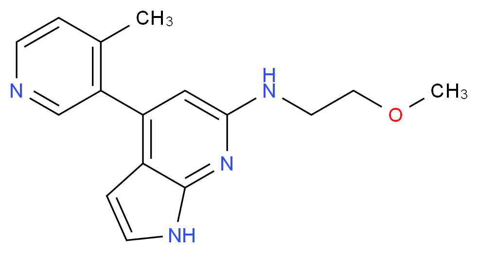 N-(2-methoxyethyl)-4-(4-methylpyridin-3-yl)-1H-pyrrolo[2,3-b]pyridin-6-amine_Molecular_structure_CAS_)