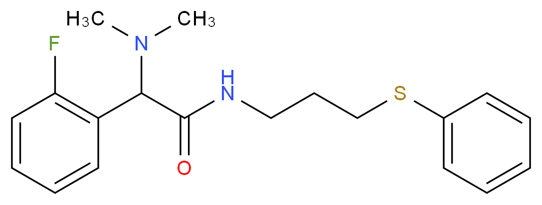 2-(dimethylamino)-2-(2-fluorophenyl)-N-[3-(phenylthio)propyl]acetamide_Molecular_structure_CAS_)