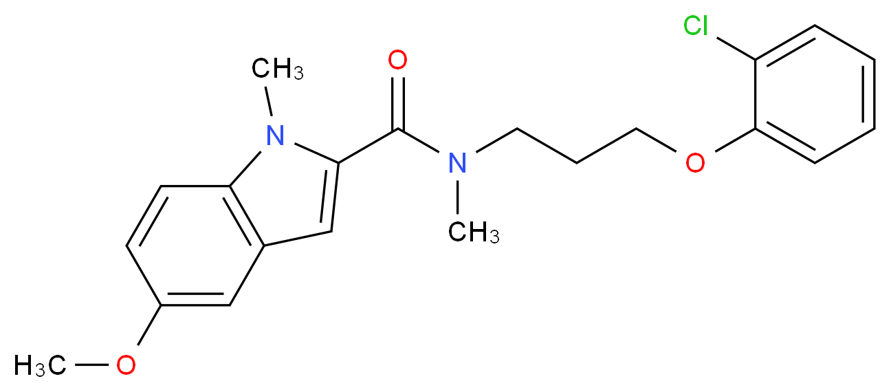 N-[3-(2-chlorophenoxy)propyl]-5-methoxy-N,1-dimethyl-1H-indole-2-carboxamide_Molecular_structure_CAS_)