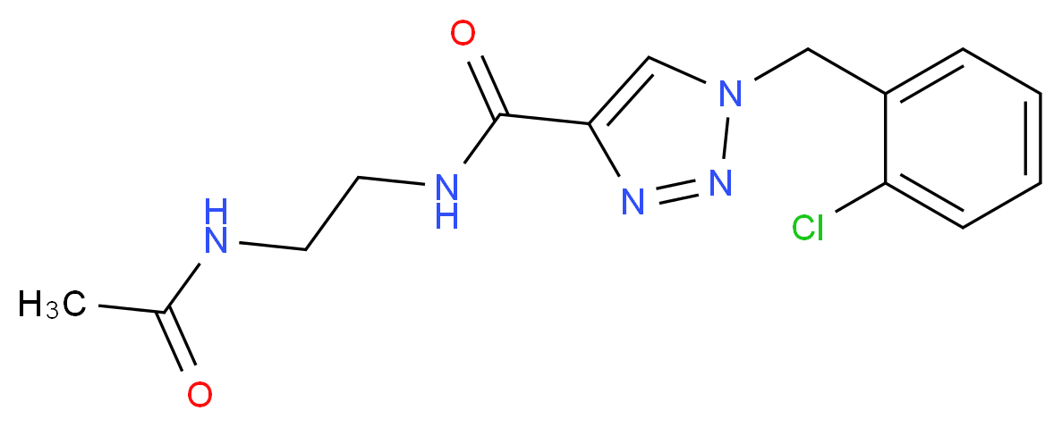 N-[2-(acetylamino)ethyl]-1-(2-chlorobenzyl)-1H-1,2,3-triazole-4-carboxamide_Molecular_structure_CAS_)