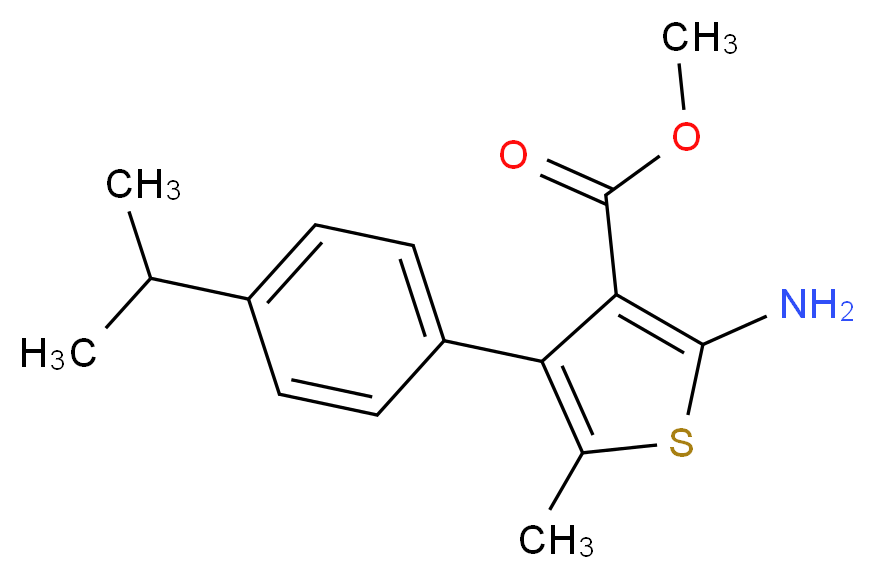 Methyl 2-amino-4-(4-isopropylphenyl)-5-methylthiophene-3-carboxylate_Molecular_structure_CAS_)