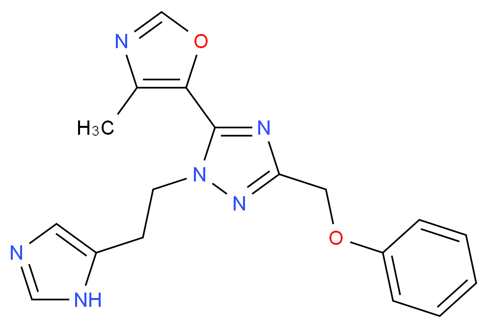 1-[2-(1H-imidazol-5-yl)ethyl]-5-(4-methyl-1,3-oxazol-5-yl)-3-(phenoxymethyl)-1H-1,2,4-triazole_Molecular_structure_CAS_)
