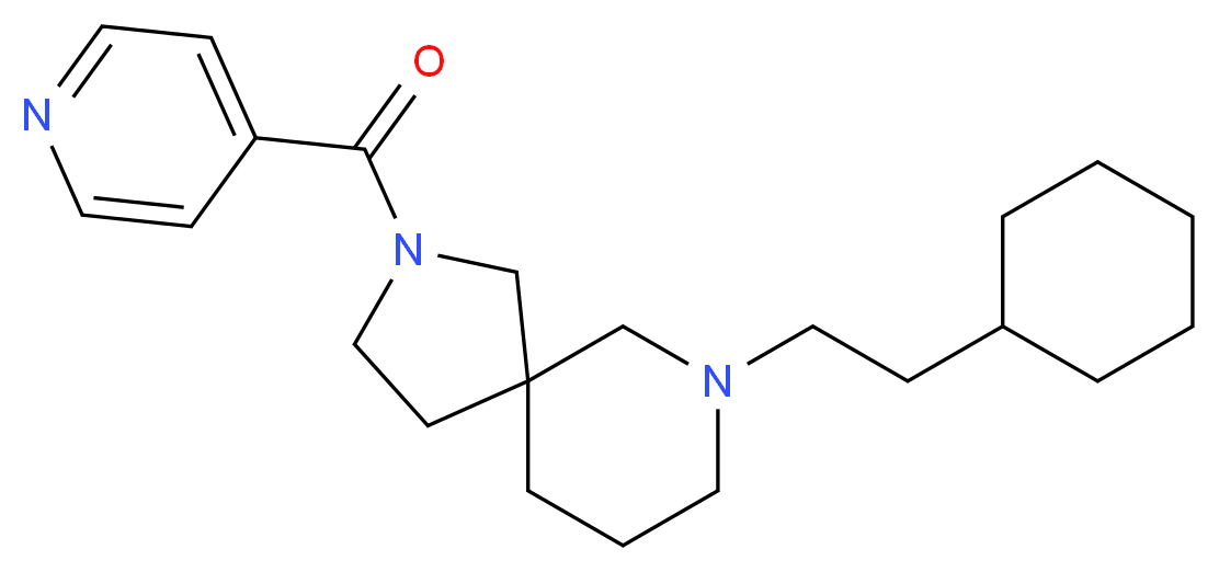 7-(2-cyclohexylethyl)-2-isonicotinoyl-2,7-diazaspiro[4.5]decane_Molecular_structure_CAS_)