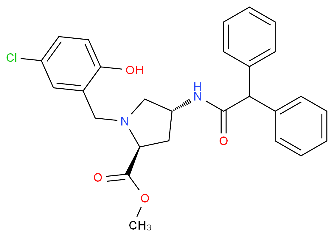 methyl (4R)-1-(5-chloro-2-hydroxybenzyl)-4-[(diphenylacetyl)amino]-L-prolinate_Molecular_structure_CAS_)