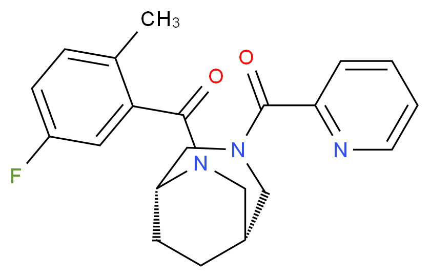 (1S*,5R*)-6-(5-fluoro-2-methylbenzoyl)-3-(2-pyridinylcarbonyl)-3,6-diazabicyclo[3.2.2]nonane_Molecular_structure_CAS_)