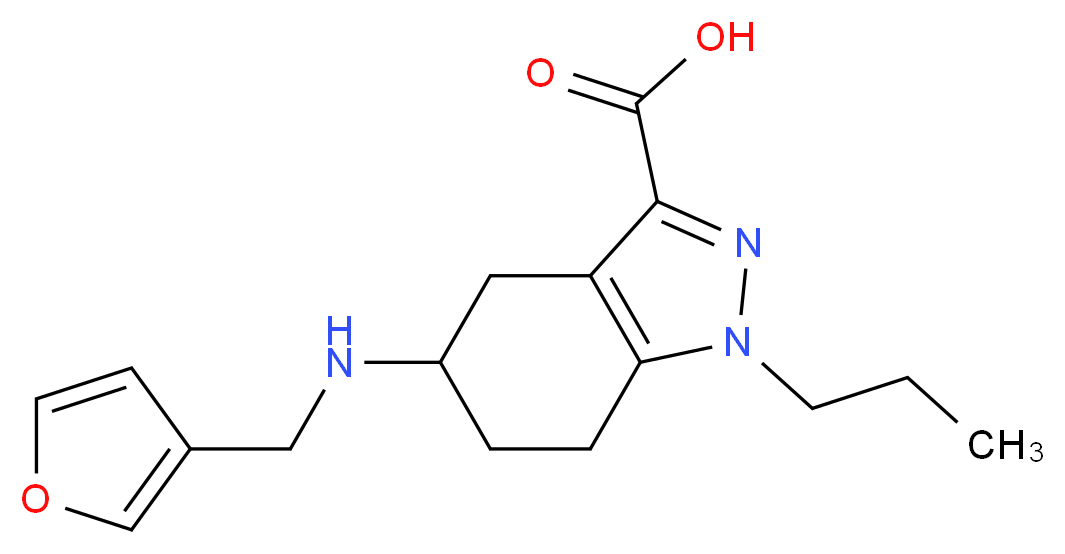 5-[(3-furylmethyl)amino]-1-propyl-4,5,6,7-tetrahydro-1H-indazole-3-carboxylic acid_Molecular_structure_CAS_)