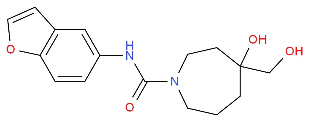 N-1-benzofuran-5-yl-4-hydroxy-4-(hydroxymethyl)-1-azepanecarboxamide_Molecular_structure_CAS_)