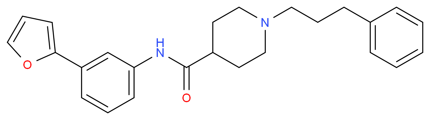 N-[3-(2-furyl)phenyl]-1-(3-phenylpropyl)-4-piperidinecarboxamide_Molecular_structure_CAS_)