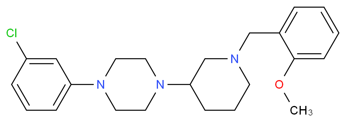 1-(3-chlorophenyl)-4-[1-(2-methoxybenzyl)-3-piperidinyl]piperazine_Molecular_structure_CAS_)