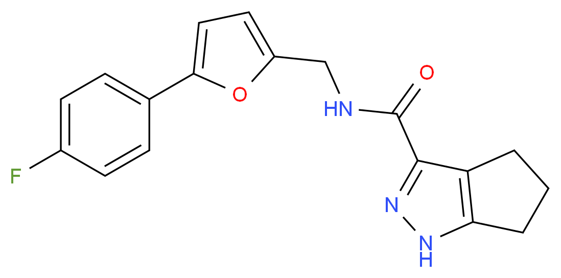 N-{[5-(4-fluorophenyl)-2-furyl]methyl}-1,4,5,6-tetrahydrocyclopenta[c]pyrazole-3-carboxamide_Molecular_structure_CAS_)