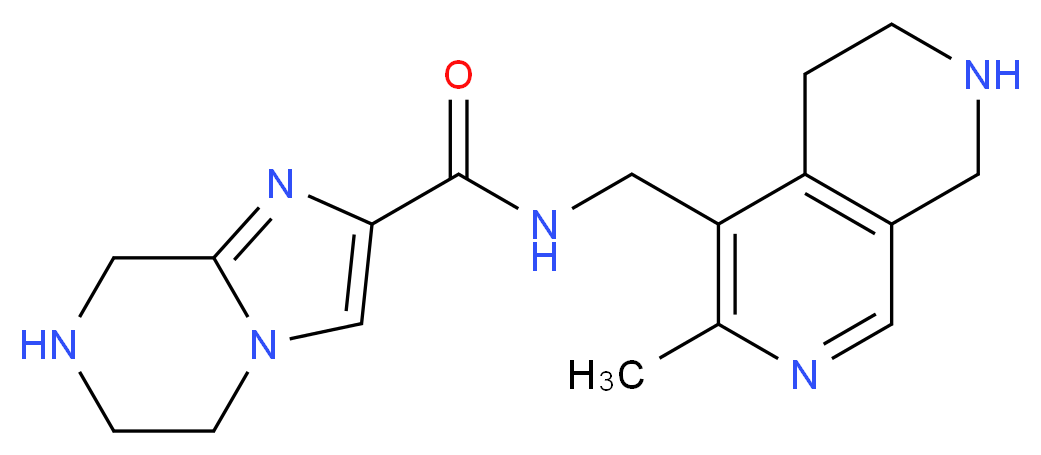 N-[(3-methyl-5,6,7,8-tetrahydro-2,7-naphthyridin-4-yl)methyl]-5,6,7,8-tetrahydroimidazo[1,2-a]pyrazine-2-carboxamide_Molecular_structure_CAS_)